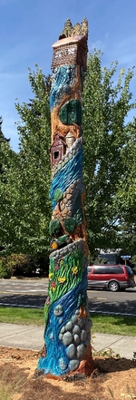 “Keizer Agricultural Heritage Story Pole” (aka “Cultural Story Poles”) – Story Pole # 2 by James Lukinich - 2020